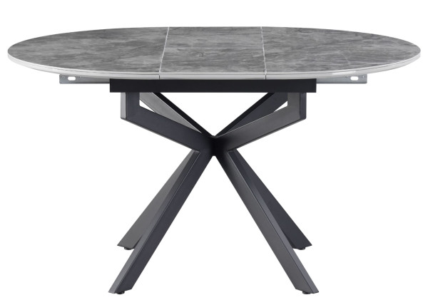 Керамічний стіл розкладний обідній Vetro Mebel Офелія TML-1250 Спайдер грей/чорний-9