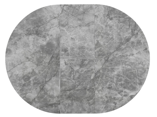 Керамічний стіл розкладний обідній Vetro Mebel Офелія TML-1250 Спайдер грей/чорний-11