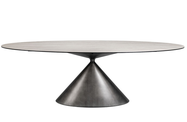 Стол обеденный Vetro Mebel Тереза ТМL-1260 Грей травертин/черный-8