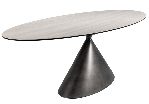 Стол обеденный Vetro Mebel Тереза ТМL-1260 Грей травертин/черный-10