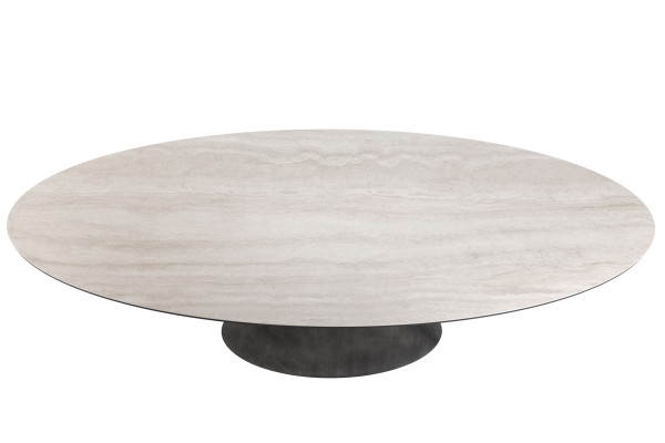 Стол обеденный Vetro Mebel Тереза ТМL-1260 Грей травертин/черный-11