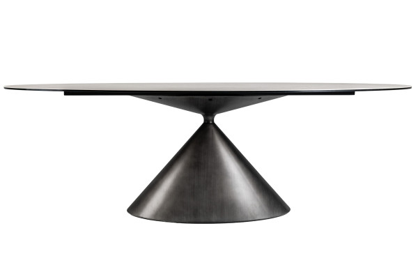 Стол обеденный Vetro Mebel Тереза ТМL-1260 Грей травертин/черный-9