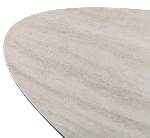 Стол обеденный Vetro Mebel Тереза ТМL-1260 Грей травертин/черный-12