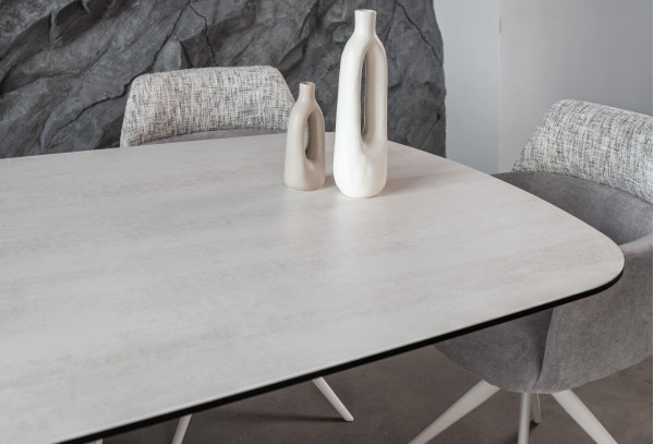 Керамічний стіл обідній Vetro Mebel Паола TML-1265 Сендвейв-бежевий-8