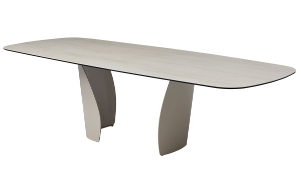 Керамічний стіл обідній Vetro Mebel Паола TML-1265 Сендвейв-бежевий-12