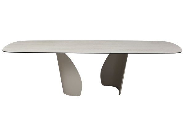 Керамічний стіл обідній Vetro Mebel Паола TML-1265 Сендвейв-бежевий-11