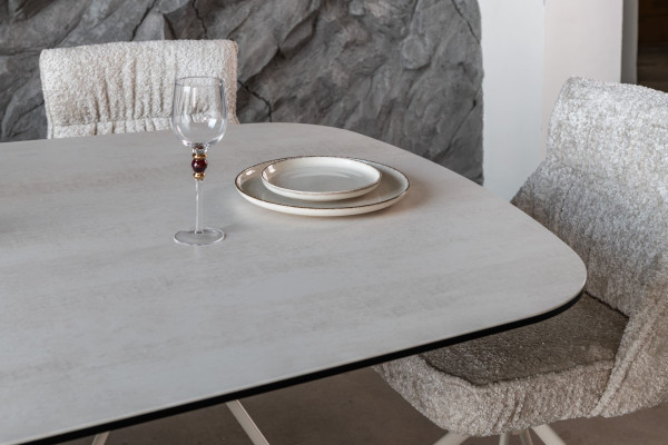 Керамічний стіл обідній Vetro Mebel Паола TML-1265 Сендвейв-бежевий-9