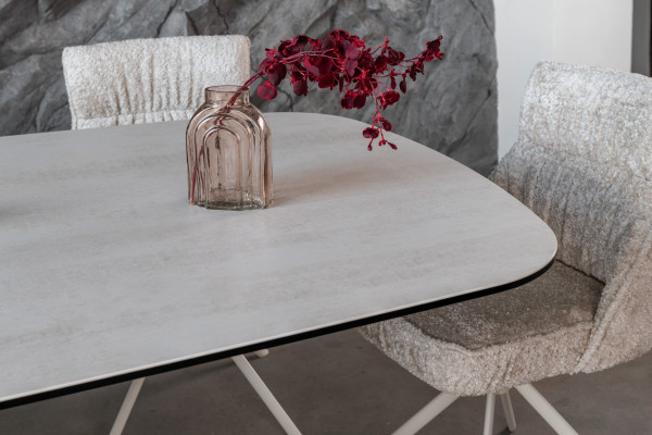 Керамічний стіл обідній Vetro Mebel Паола TML-1265 Сендвейв-бежевий-10