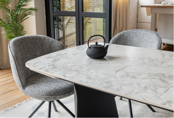 Стіл розкладний обідній Vetro Mebel Нардо ТМL-1270 Клауді грей/чорний-16