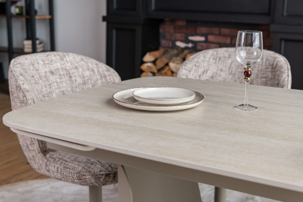 Стіл розкладний обідній Vetro Mebel Нардо ТМL-1270 Крема марфіль/бежевий-9