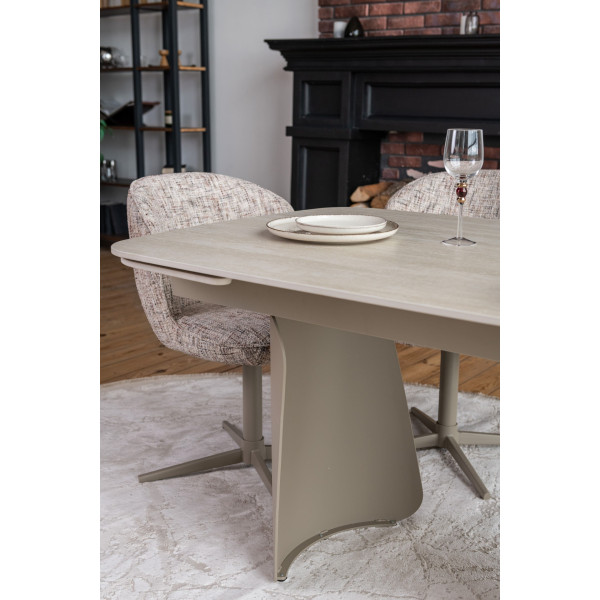 Стіл розкладний обідній Vetro Mebel Нардо ТМL-1270 Крема марфіль/бежевий-11