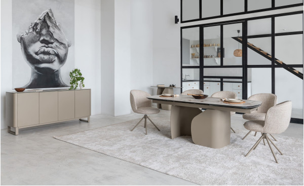 Стіл розкладний обідній Vetro Mebel Крістіано TML-1300 Аврора голд/бежевий-14