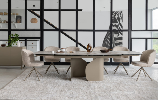 Стіл розкладний обідній Vetro Mebel Крістіано TML-1300 Аврора голд/бежевий-8