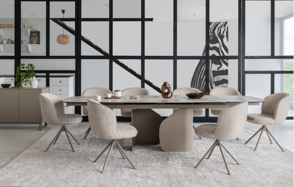 Стіл розкладний обідній Vetro Mebel Крістіано TML-1300 Аврора голд/бежевий-9