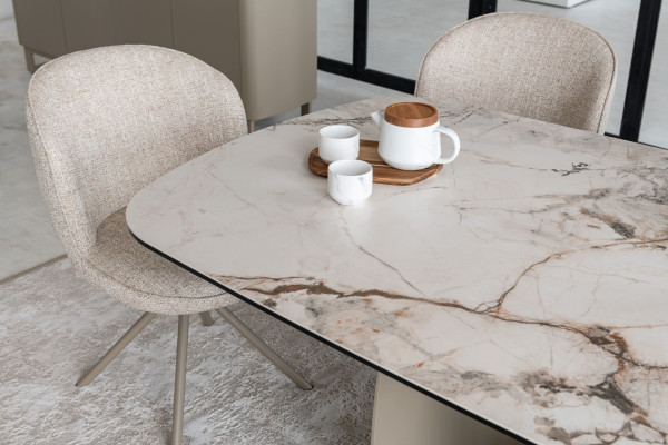 Стіл розкладний обідній Vetro Mebel Крістіано TML-1300 Аврора голд/бежевий-15