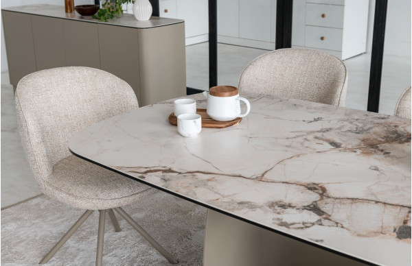 Стіл розкладний обідній Vetro Mebel Крістіано TML-1300 Аврора голд/бежевий-16