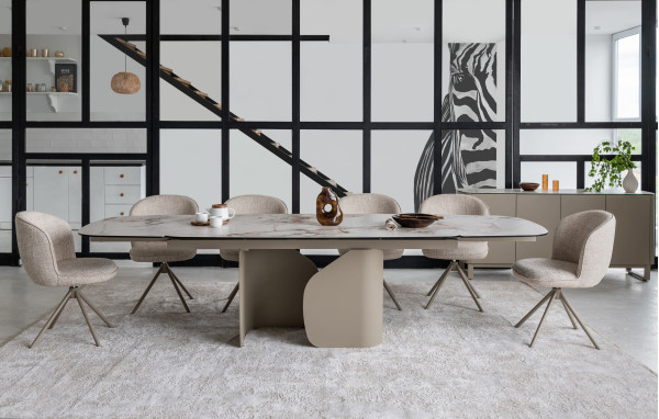 Стіл розкладний обідній Vetro Mebel Крістіано TML-1300 Аврора голд/бежевий-12