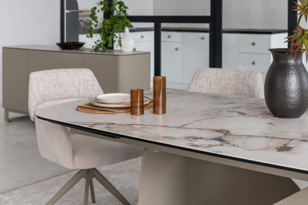 Стіл розкладний обідній Vetro Mebel Крістіано TML-1300 Аврора голд/бежевий-17