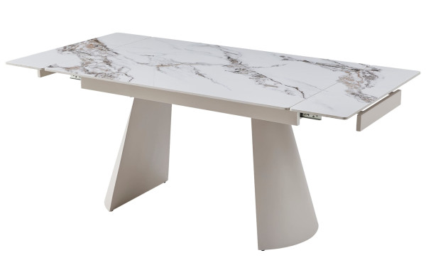Керамічний стіл розкладний обідній Vetro Mebel Сорренто TML-1301 Голден вайт/капучино-4