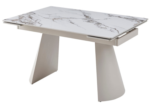 Керамічний стіл розкладний обідній Vetro Mebel Сорренто TML-1301 Голден вайт/капучино-2