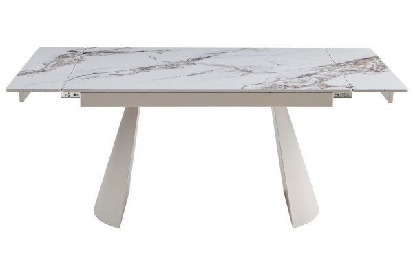 Керамічний стіл розкладний обідній Vetro Mebel Сорренто TML-1301 Голден вайт/капучино-3