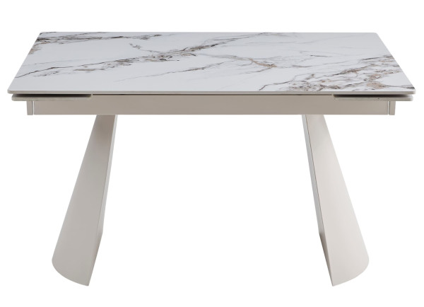 Керамічний стіл розкладний обідній Vetro Mebel Сорренто TML-1301 Голден вайт/капучино-1