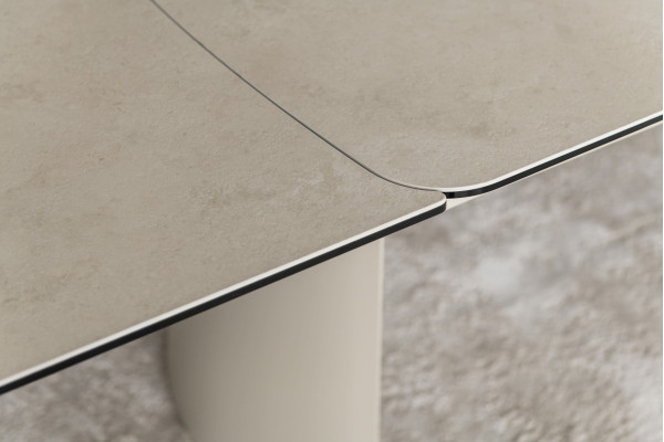 Керамічний стіл розкладний обідній Vetro Mebel Вольтерра TML-1305 Делікато беж/бежевий-17