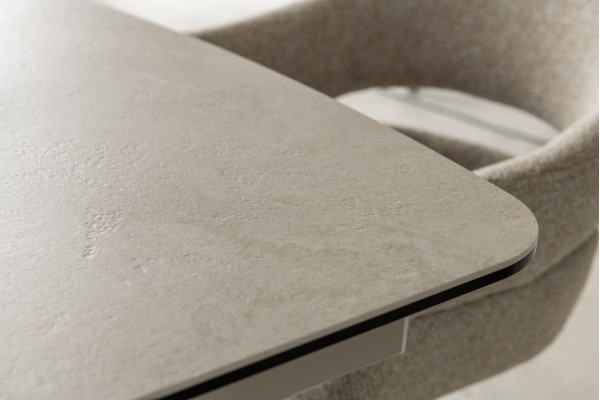 Керамічний стіл розкладний обідній Vetro Mebel Вольтерра TML-1305 Делікато беж/бежевий-13