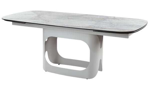 Керамічний стіл розкладний обідній Vetro Mebel Арно TML-1310 Сілвер рівер/айворі 200 (280) х 100 см-12