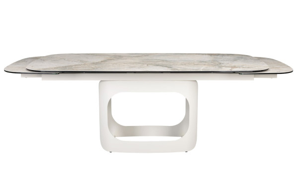 Керамічний стіл розкладний обідній Vetro Mebel Арно TML-1310 Сілвер рівер/айворі 200 (280) х 100 см-21