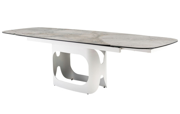 Керамічний стіл розкладний обідній Vetro Mebel Арно TML-1310 Сілвер рівер/айворі 200 (280) х 100 см-23