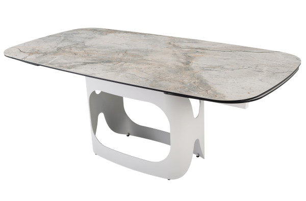 Керамічний стіл розкладний обідній Vetro Mebel Арно TML-1310 Сілвер рівер/айворі 200 (280) х 100 см-18