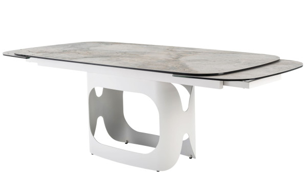 Керамічний стіл розкладний обідній Vetro Mebel Арно TML-1310 Сілвер рівер/айворі 200 (280) х 100 см-20