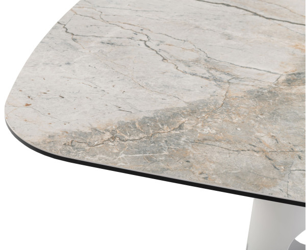 Керамічний стіл розкладний обідній Vetro Mebel Арно TML-1310 Сілвер рівер/айворі 200 (280) х 100 см-24