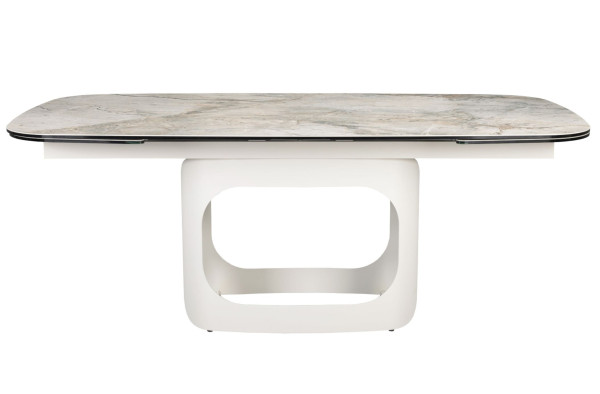 Керамічний стіл розкладний обідній Vetro Mebel Арно TML-1310 Сілвер рівер/айворі 200 (280) х 100 см-17