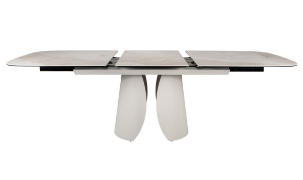Керамічний стіл розкладний обідній Vetro Mebel Лунаріо TML-1320 Айворі онікс/айворі-19
