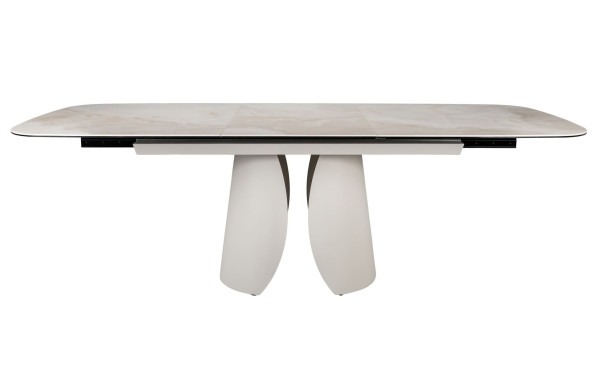 Керамічний стіл розкладний обідній Vetro Mebel Лунаріо TML-1320 Айворі онікс/айворі-20