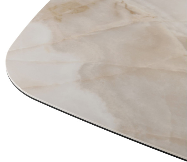 Керамічний стіл розкладний обідній Vetro Mebel Лунаріо TML-1320 Айворі онікс/айворі-25