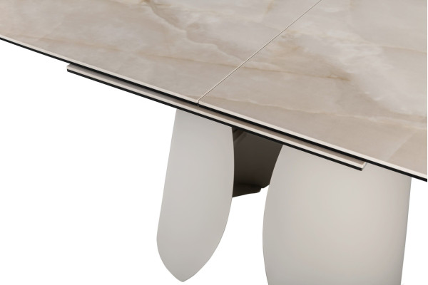 Керамічний стіл розкладний обідній Vetro Mebel Лунаріо TML-1320 Айворі онікс/айворі-26