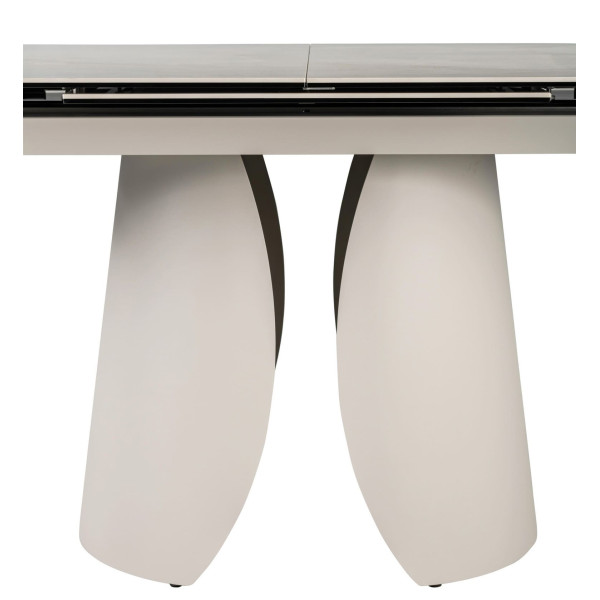 Керамічний стіл розкладний обідній Vetro Mebel Лунаріо TML-1320 Айворі онікс/айворі-22