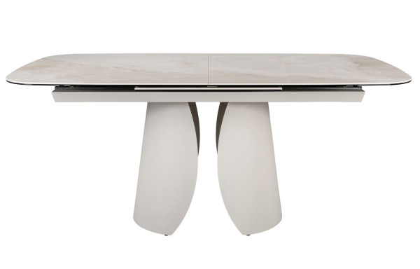 Керамічний стіл розкладний обідній Vetro Mebel Лунаріо TML-1320 Айворі онікс/айворі-16