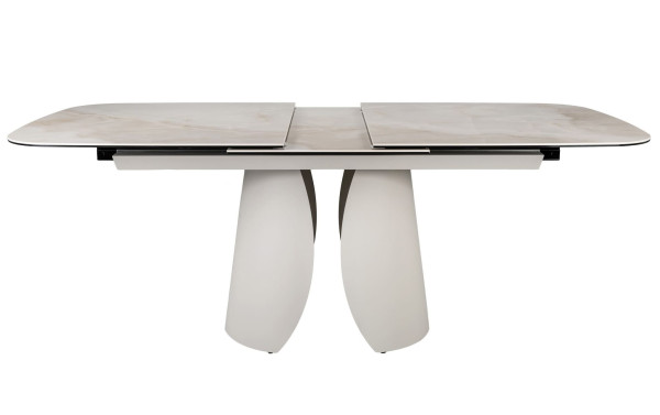 Керамічний стіл розкладний обідній Vetro Mebel Лунаріо TML-1320 Айворі онікс/айворі-18