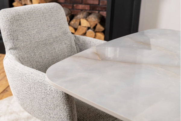 Керамічний стіл розкладний обідній Vetro Mebel Лунаріо TML-1321 Лафаєт/айворі-13