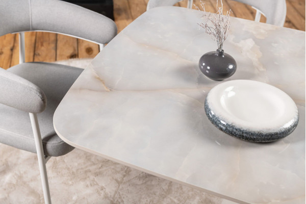 Керамічний стіл розкладний обідній Vetro Mebel Лунаріо TML-1321 Лафаєт/айворі-16