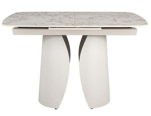 Керамічний стіл розкладний обідній Vetro Mebel Лунаріо TML-1322 Клауді грей/айворі-12