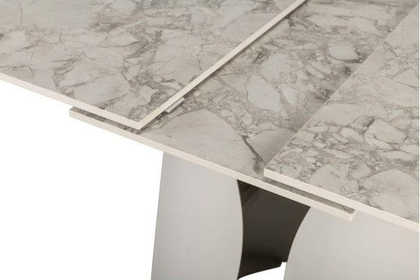 Керамічний стіл розкладний обідній Vetro Mebel Лунаріо TML-1322 Клауді грей/айворі-18