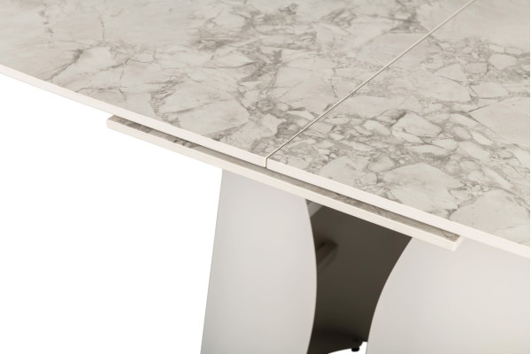 Керамічний стіл розкладний обідній Vetro Mebel Лунаріо TML-1322 Клауді грей/айворі-19