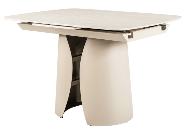 Керамічний стіл розкладний обідній Vetro Mebel Лунаріо TML-1322 Крема марфіль/капучино-14
