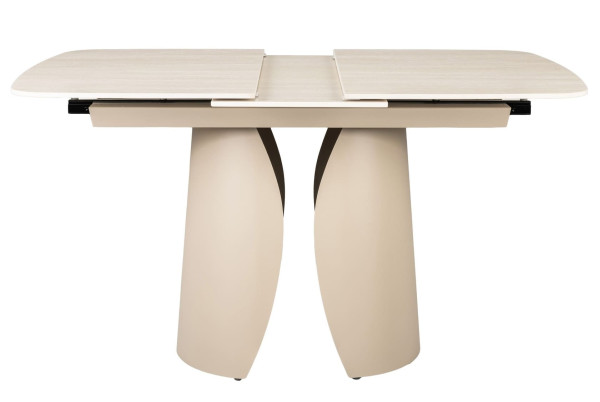 Керамічний стіл розкладний обідній Vetro Mebel Лунаріо TML-1322 Крема марфіль/капучино-15