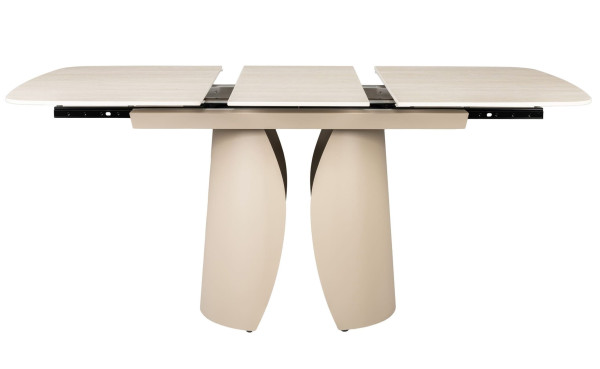 Керамічний стіл розкладний обідній Vetro Mebel Лунаріо TML-1322 Крема марфіль/капучино-16